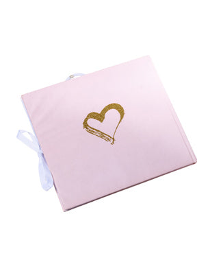 Livre d'or Mlle devient madame rose, blanc et or 22 x 19 cm
