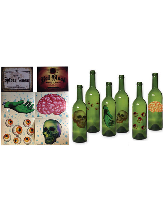 Lot 6 décorations pour bouteille Halloween