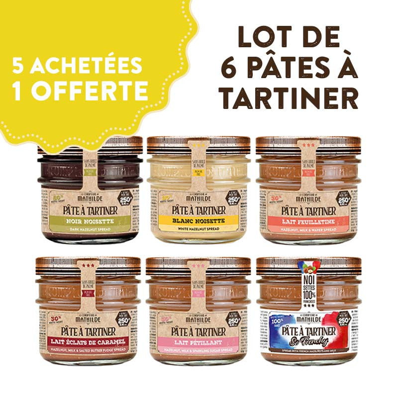 Lot Pâtes à Tartiner - 5 + 1 offerte