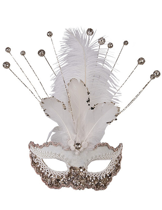 Loup pailleté blanc luxe femme