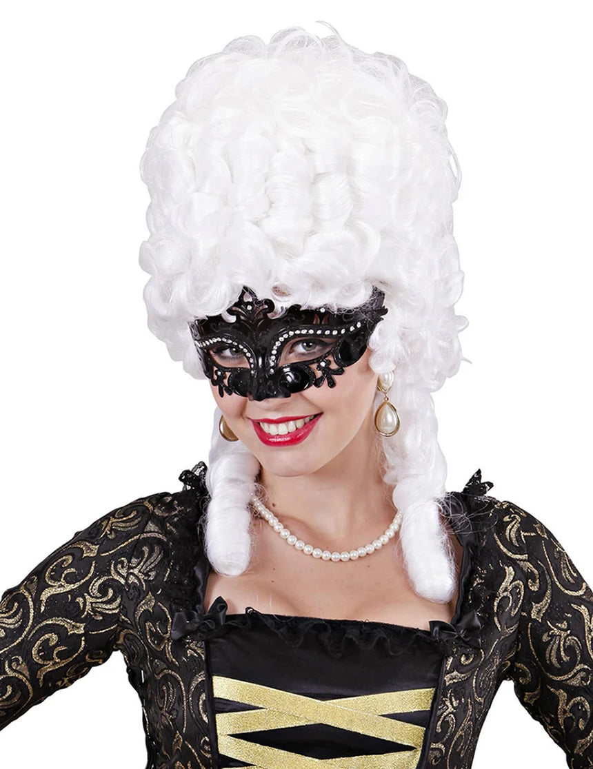 Loup vénitien strass noir adulte