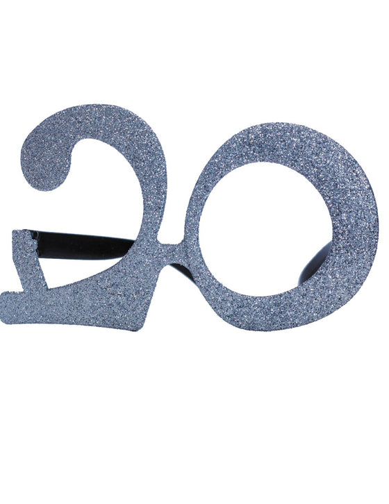 Lunettes âge à paillettes 20 ans