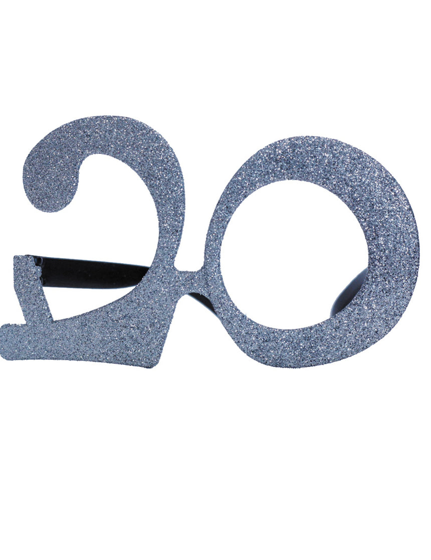 Lunettes âge à paillettes 20 ans