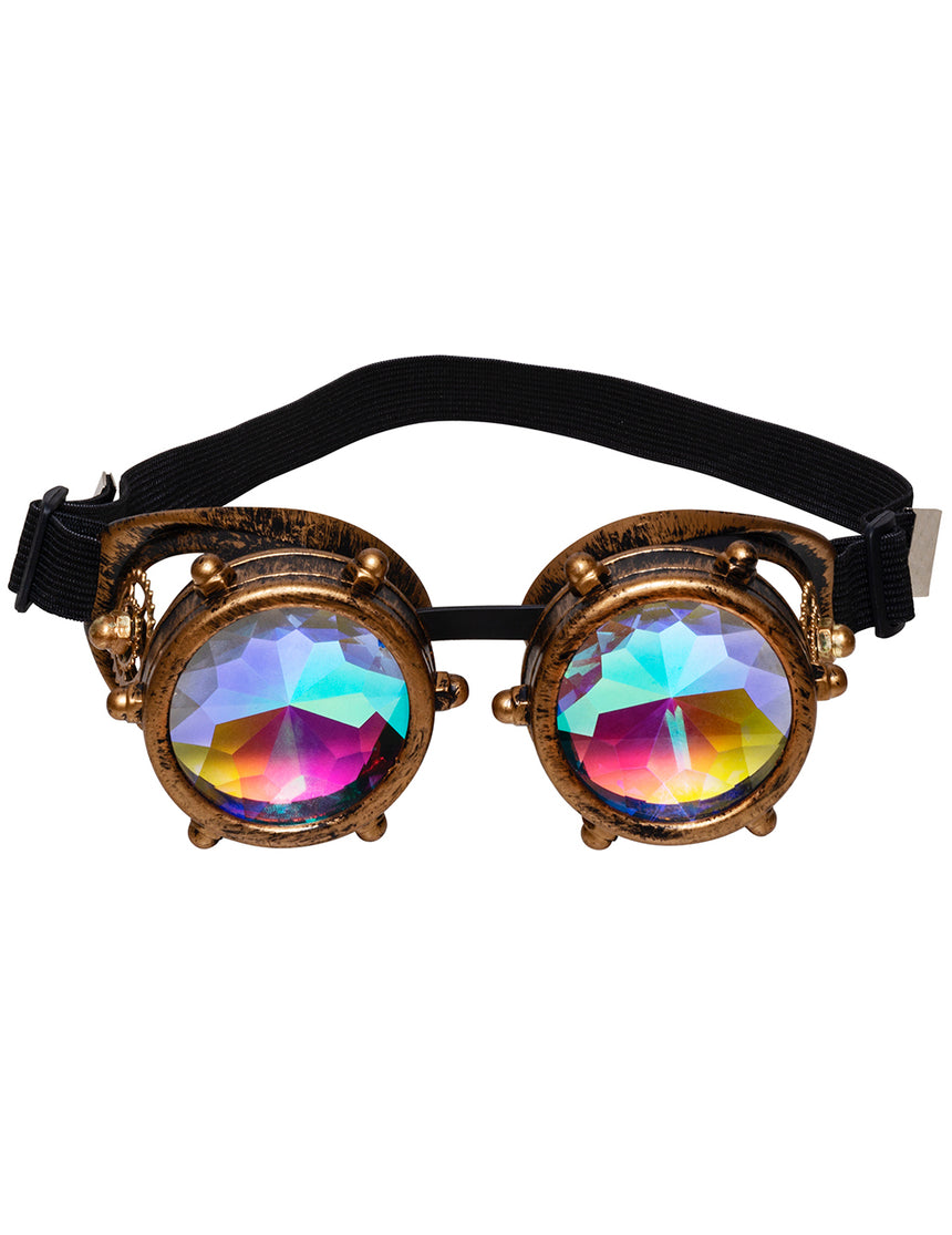 Lunettes avec verres prismes steampunk adulte