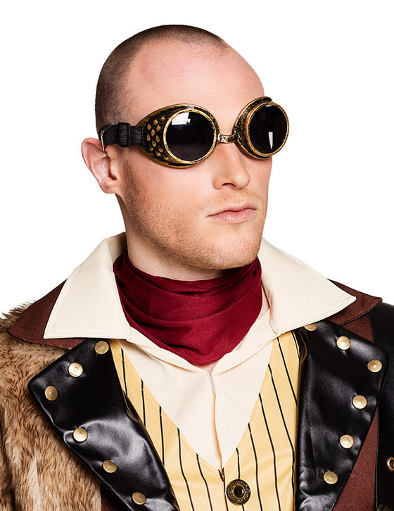 Lunettes aviateur cuivre steampunk adulte