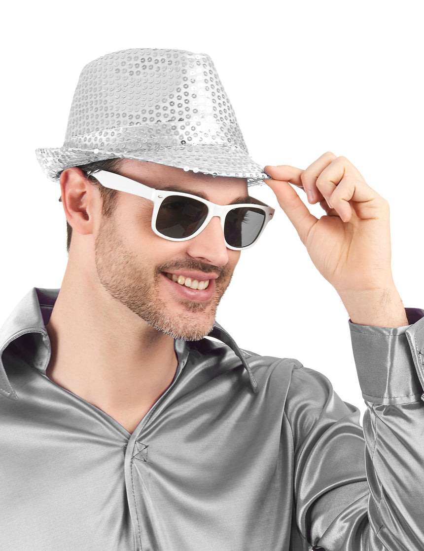 Lunettes blues blanche adulte