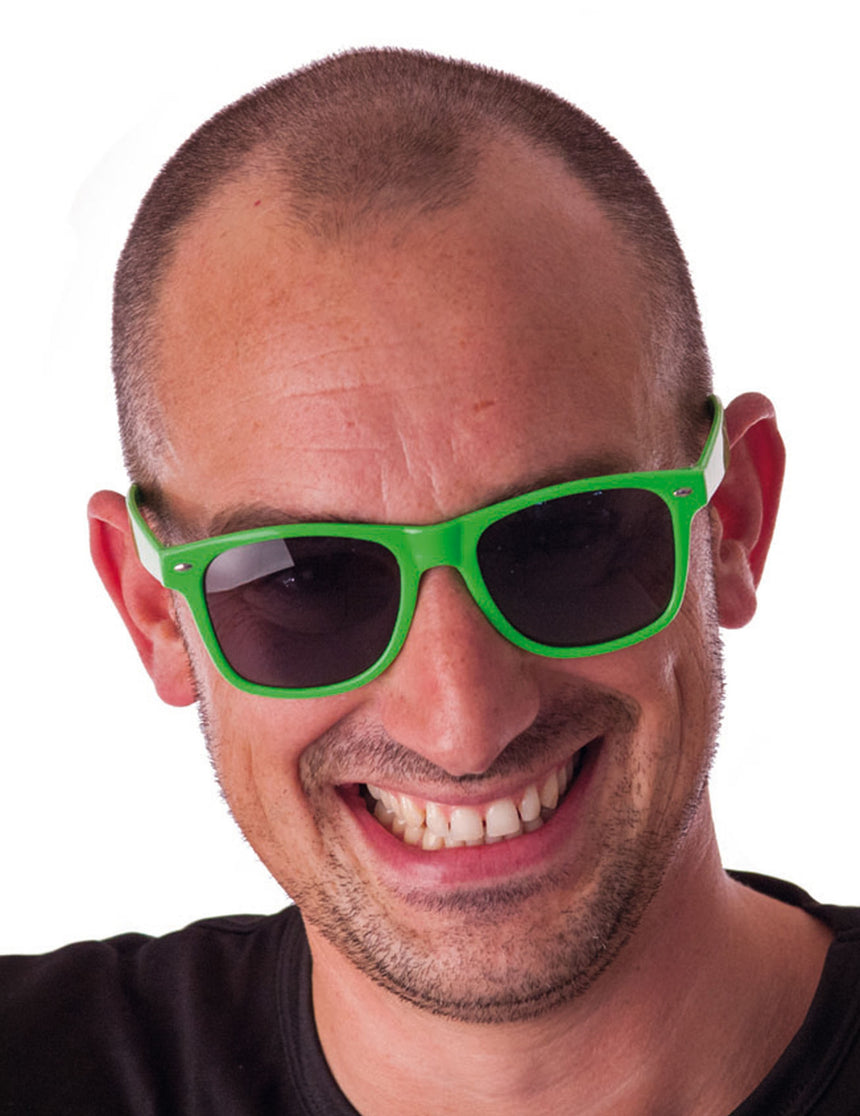 Lunettes blues fluo vertes adulte