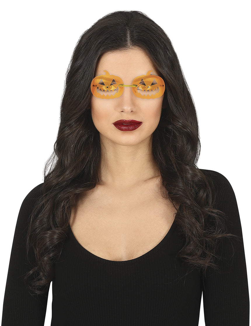 Lunettes citrouilles oranges adulte