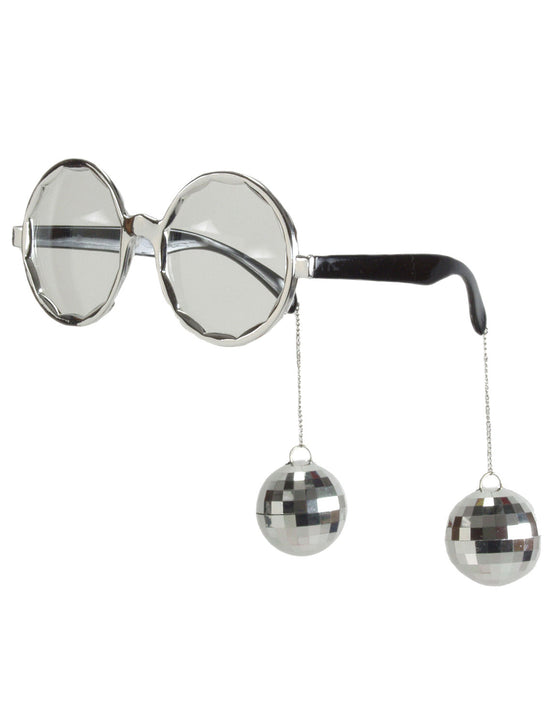 Lunettes disco adulte argent