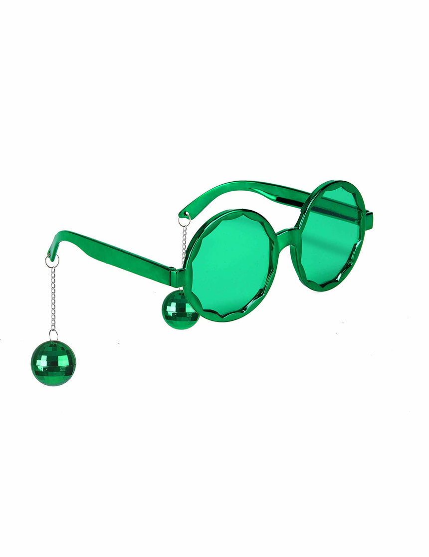 Lunettes disco adulte vertes