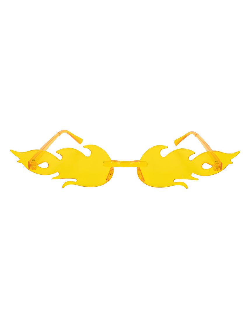 Lunettes flammes jaunes adulte