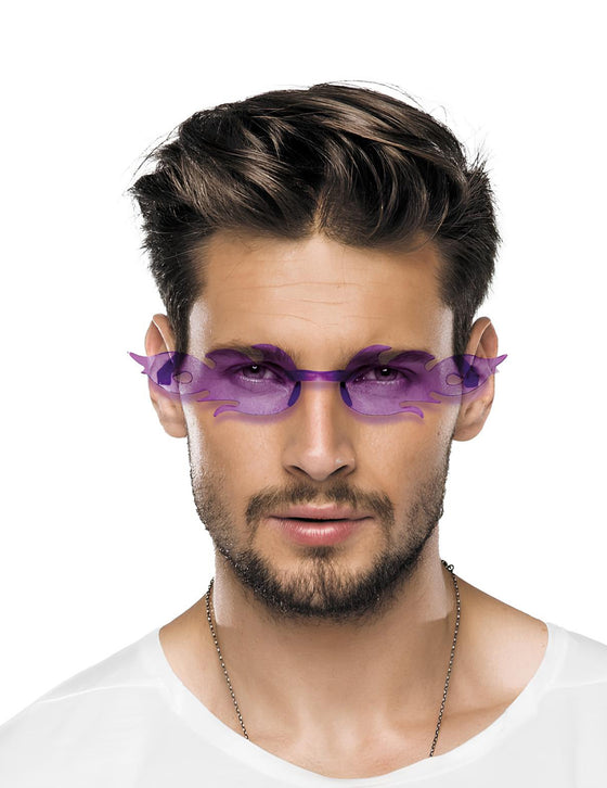 Lunettes flammes violettes adulte