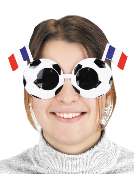 Lunettes football drapeau France adulte