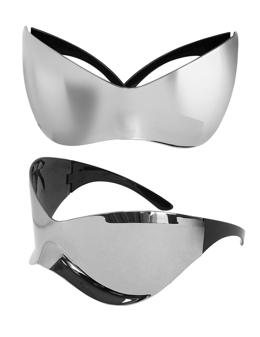 Lunettes futuristes effet miroir adulte
