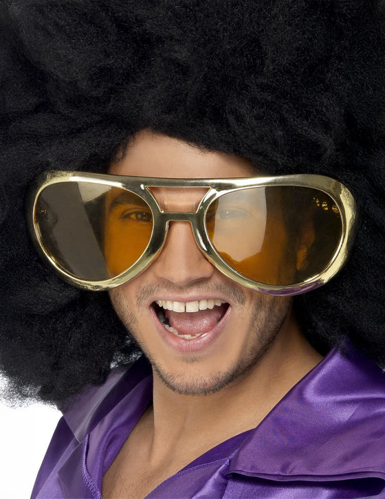Lunettes géantes dorés adulte