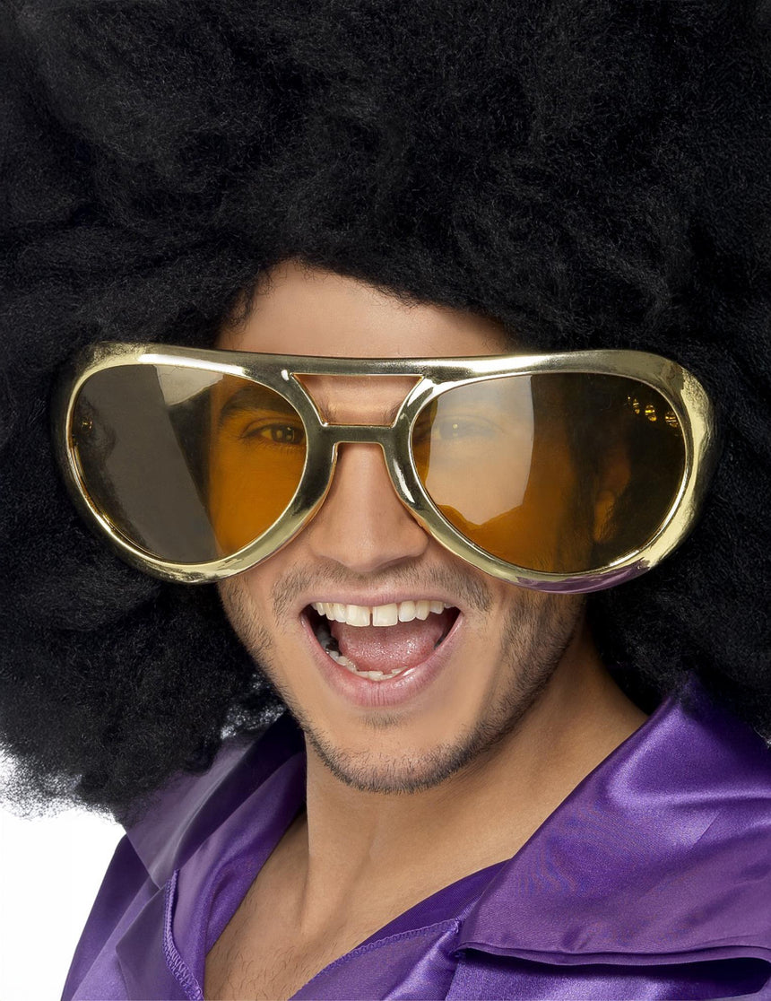 Lunettes géantes dorés adulte