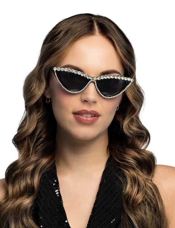 Lunettes glamour à strass adulte