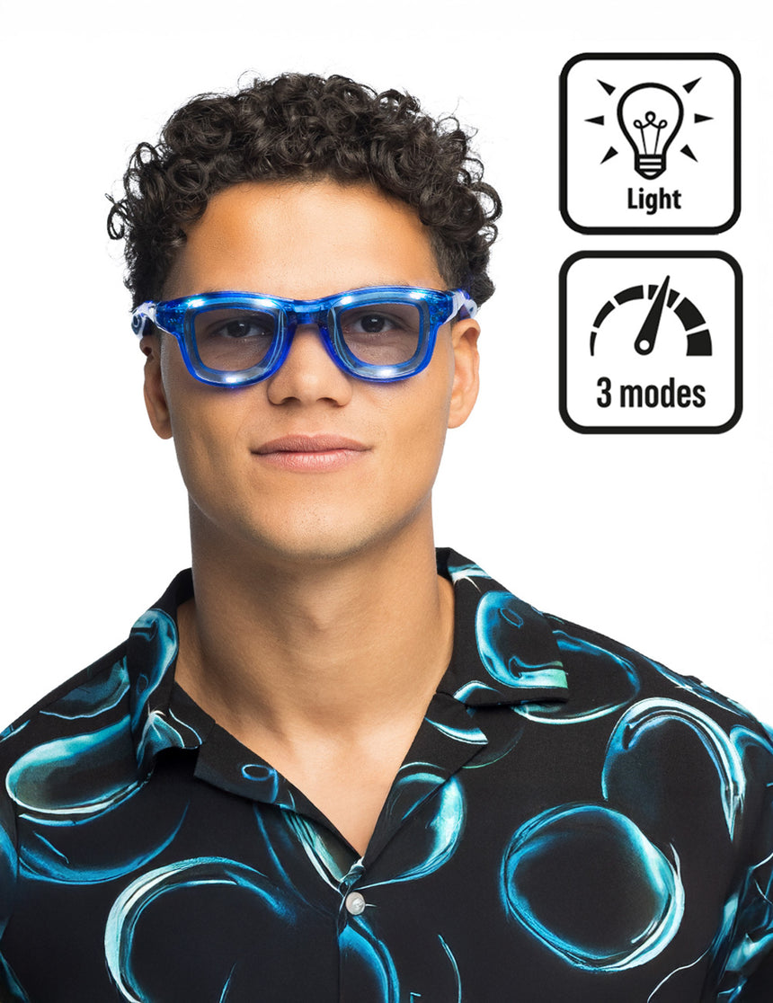 Lunettes lumineuses à LED bleues