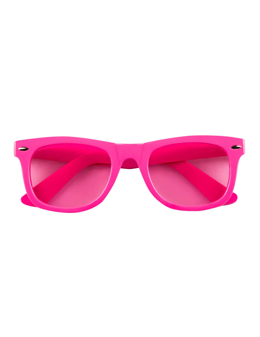 Lunettes rose fluo 80's adulte