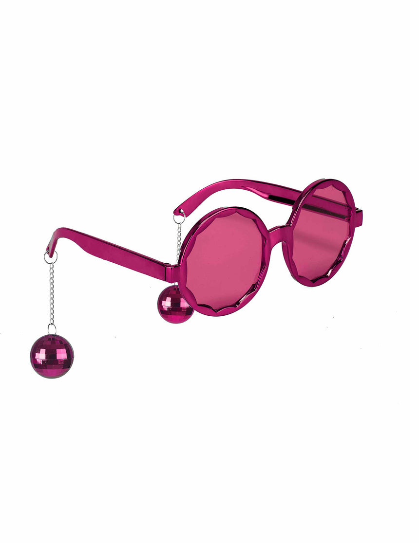 Lunettes roses disco adulte