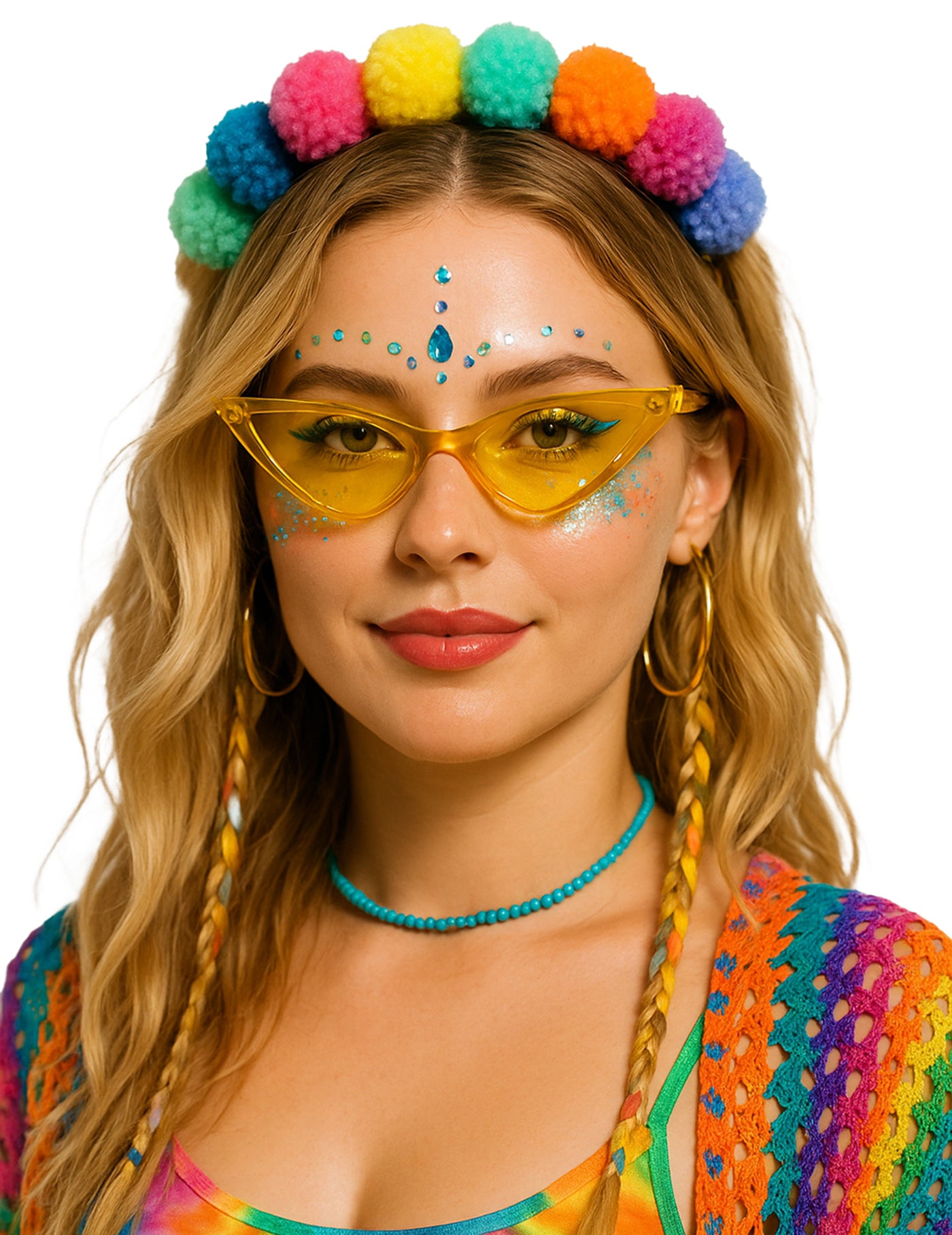 Lunettes triangle jaunes adulte