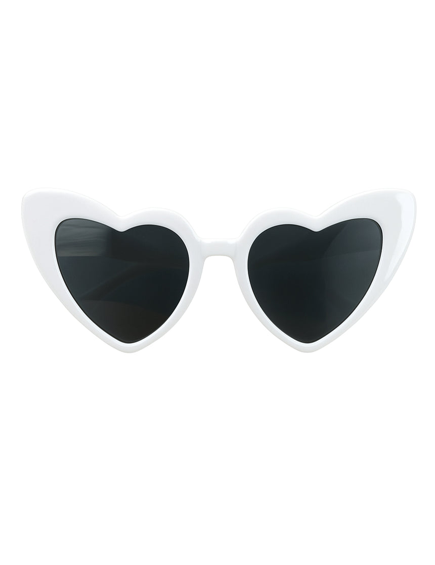 Lunettes vintage c?ur blanc