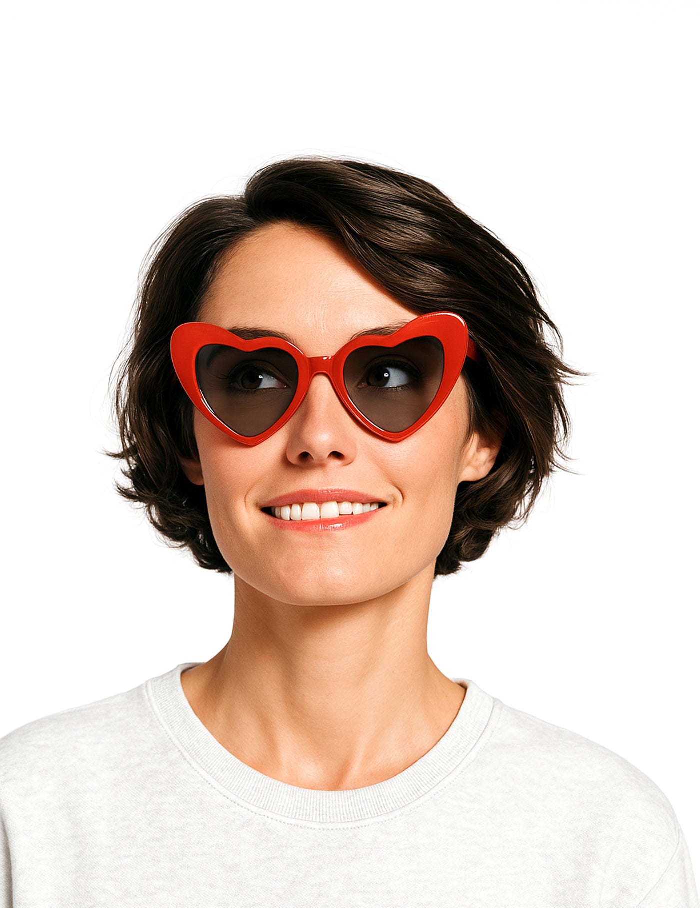 Lunettes vintage c?ur rouge