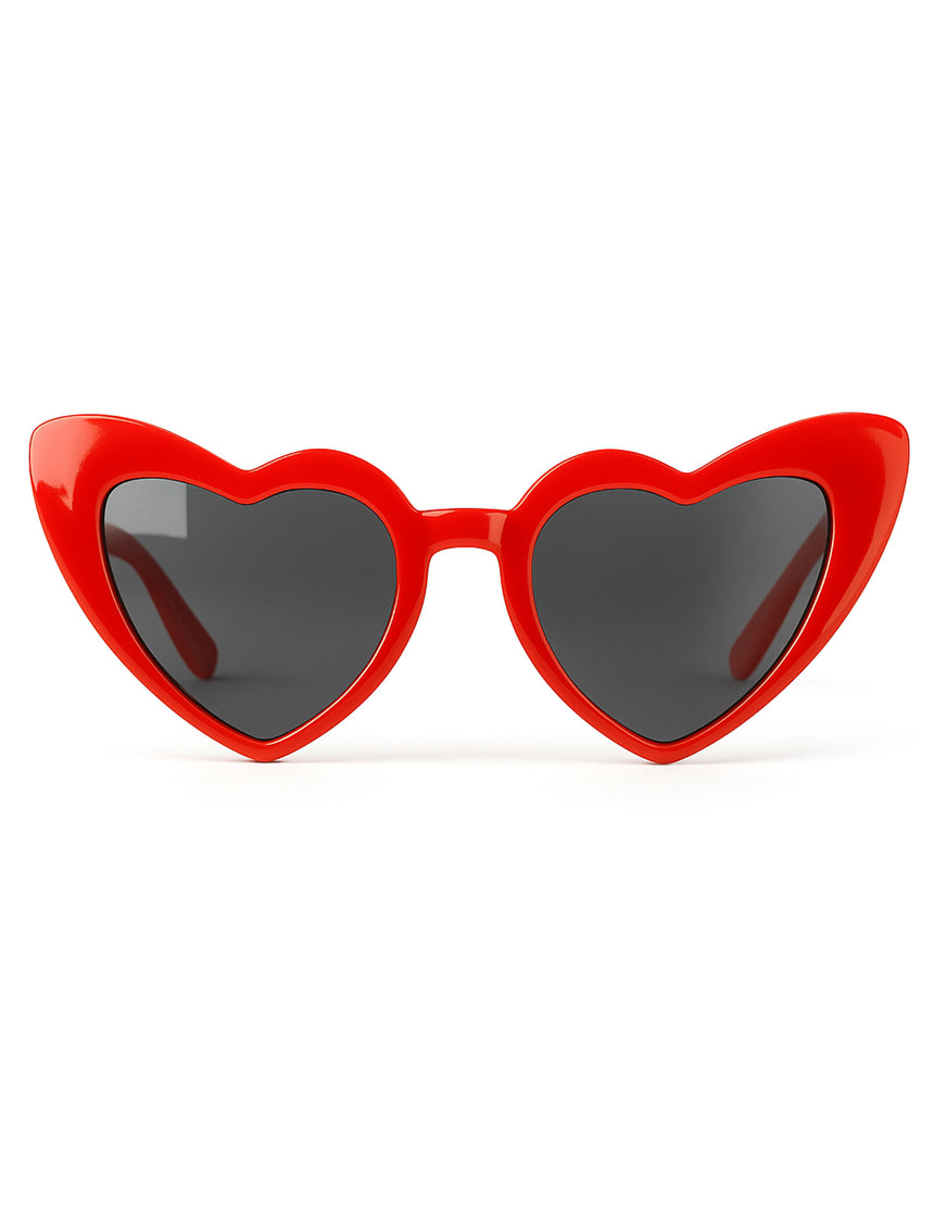 Lunettes vintage c?ur rouge