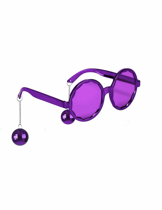 Lunettes violette disco adulte