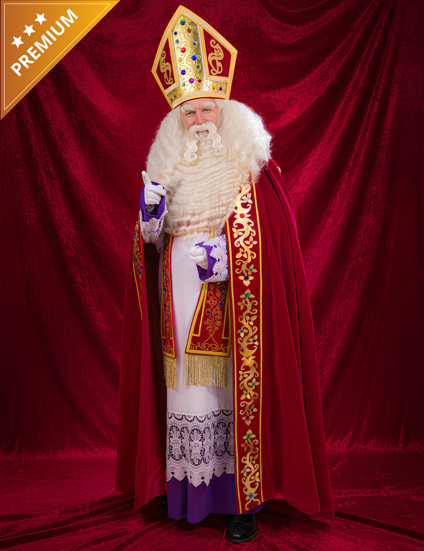 Manteau de Saint-Nicolas modèle Anvers luxe adulte