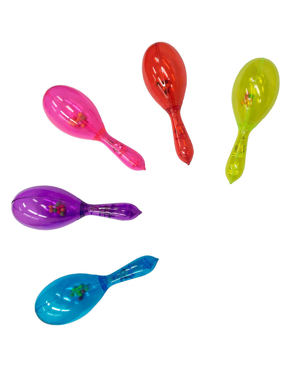 Maracas lumineuse colorée 16.5 cm