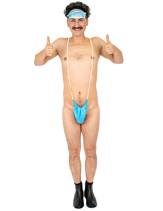 Mankini bleu homme