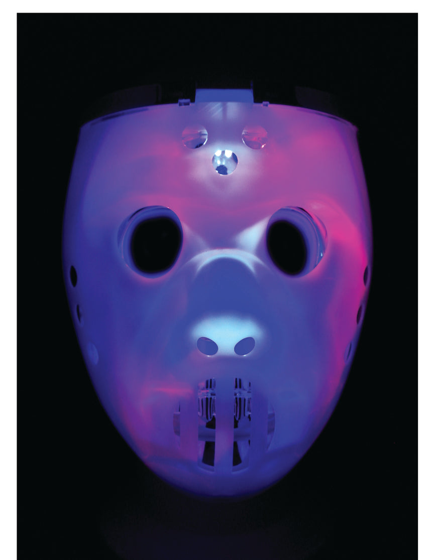 Masque 2 en1 lumimeux joueur de hockey adulte