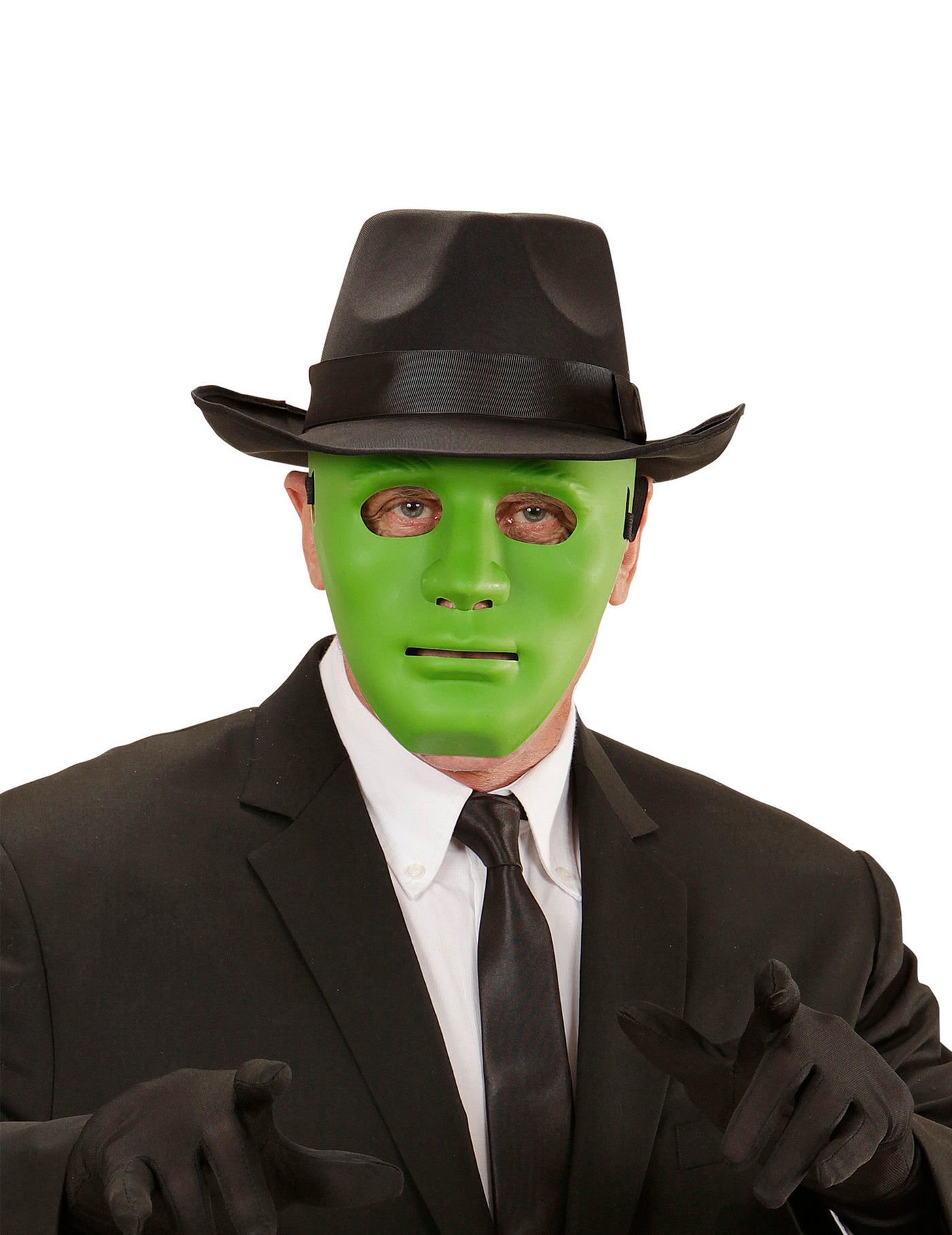 Masque anonyme vert adulte