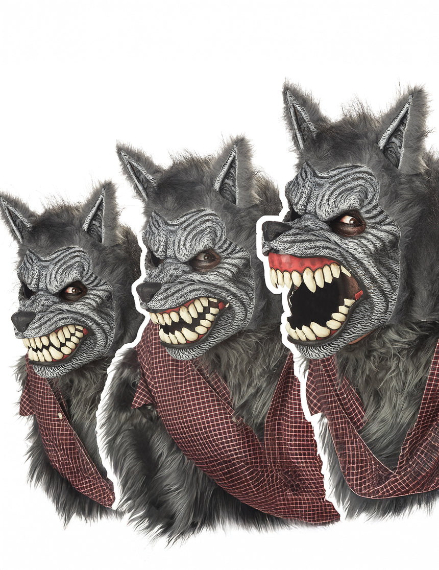 Masque articulé loup garou ani-motion adulte
