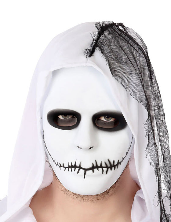 Masque blanc bouche cousue adulte