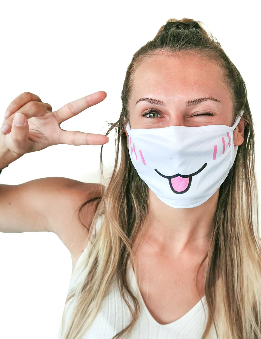 Masque cache nez imprimé chat adulte