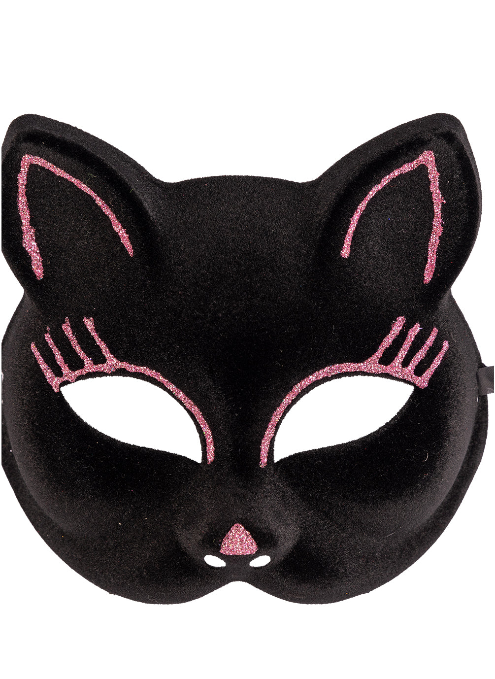 Masque chat avec paillettes roses adulte
