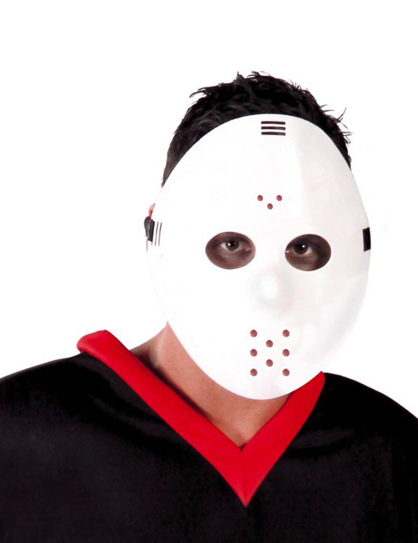 Masque de hockey blanc adulte