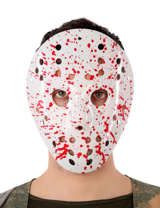 Masque de hockey ensanglanté