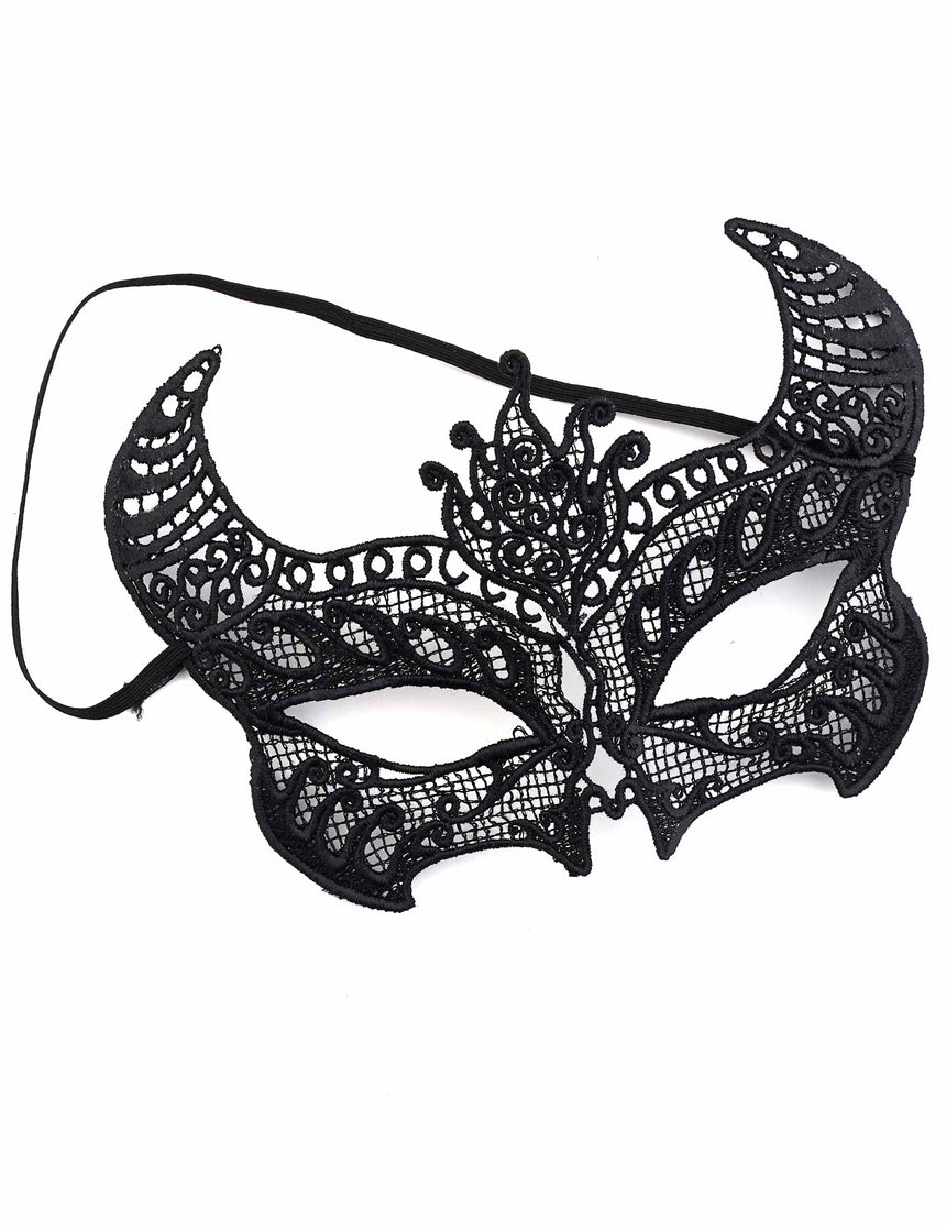 Masque dentelle noir femme
