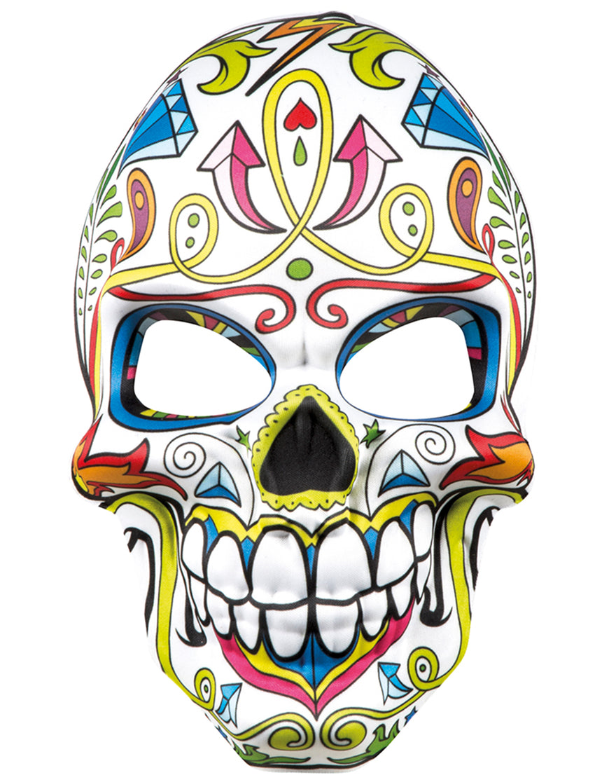 Masque dia de los muertos blanc
