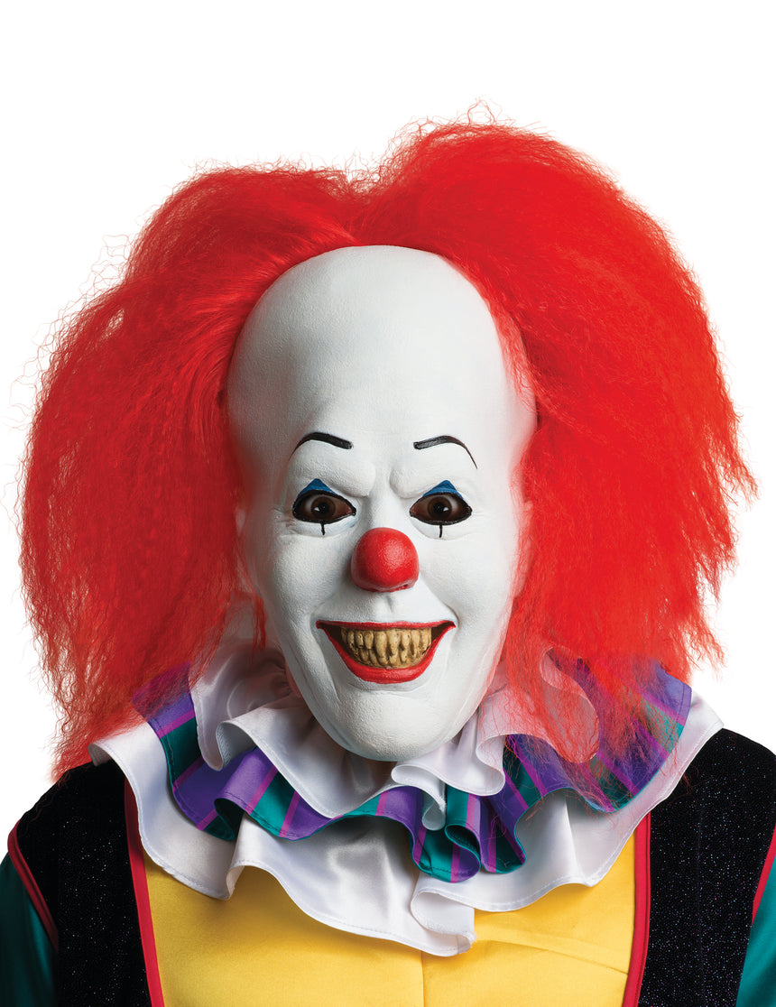 Masque en latex avec cheveux clown Ça adulte