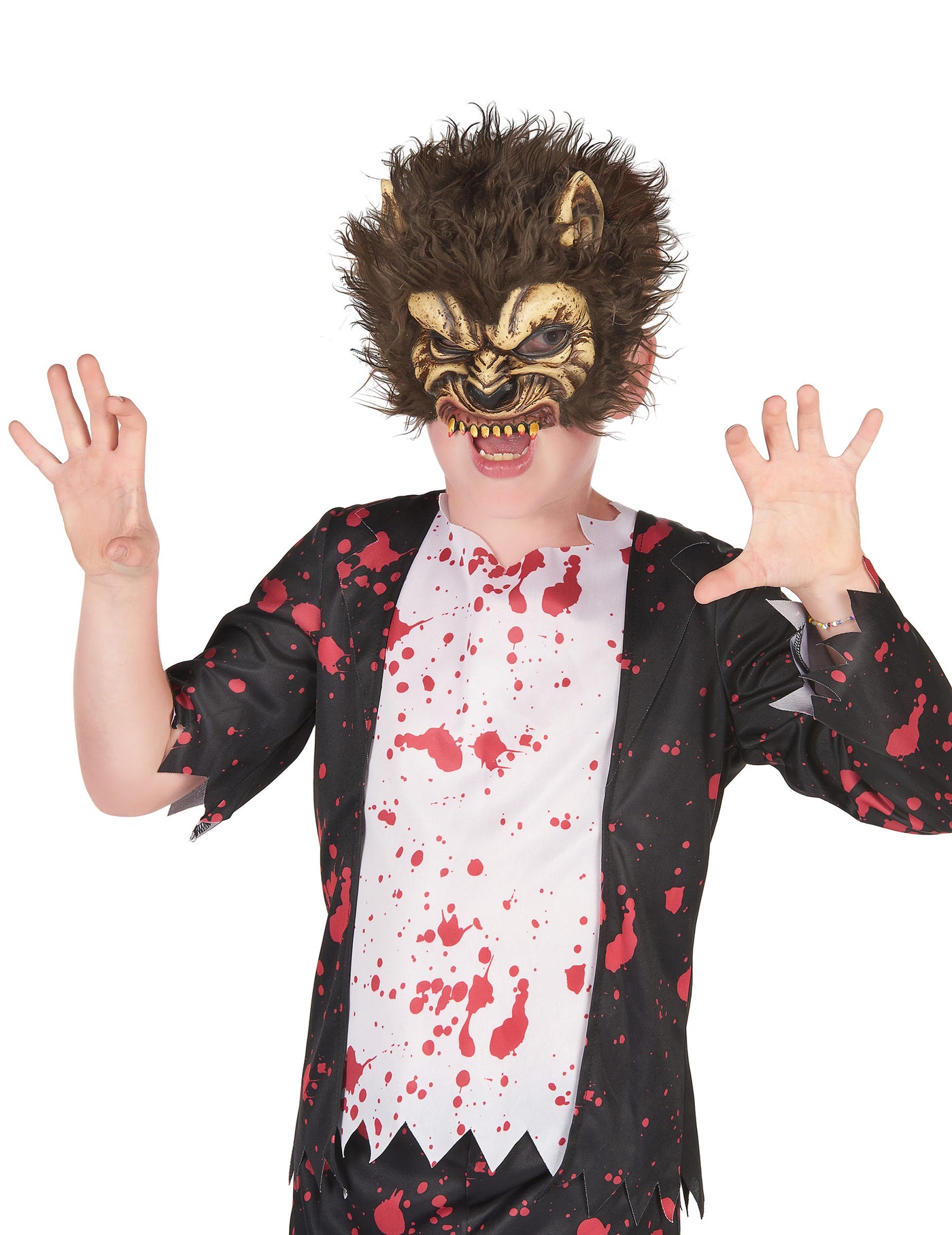 Masque en latex loup garou enfant
