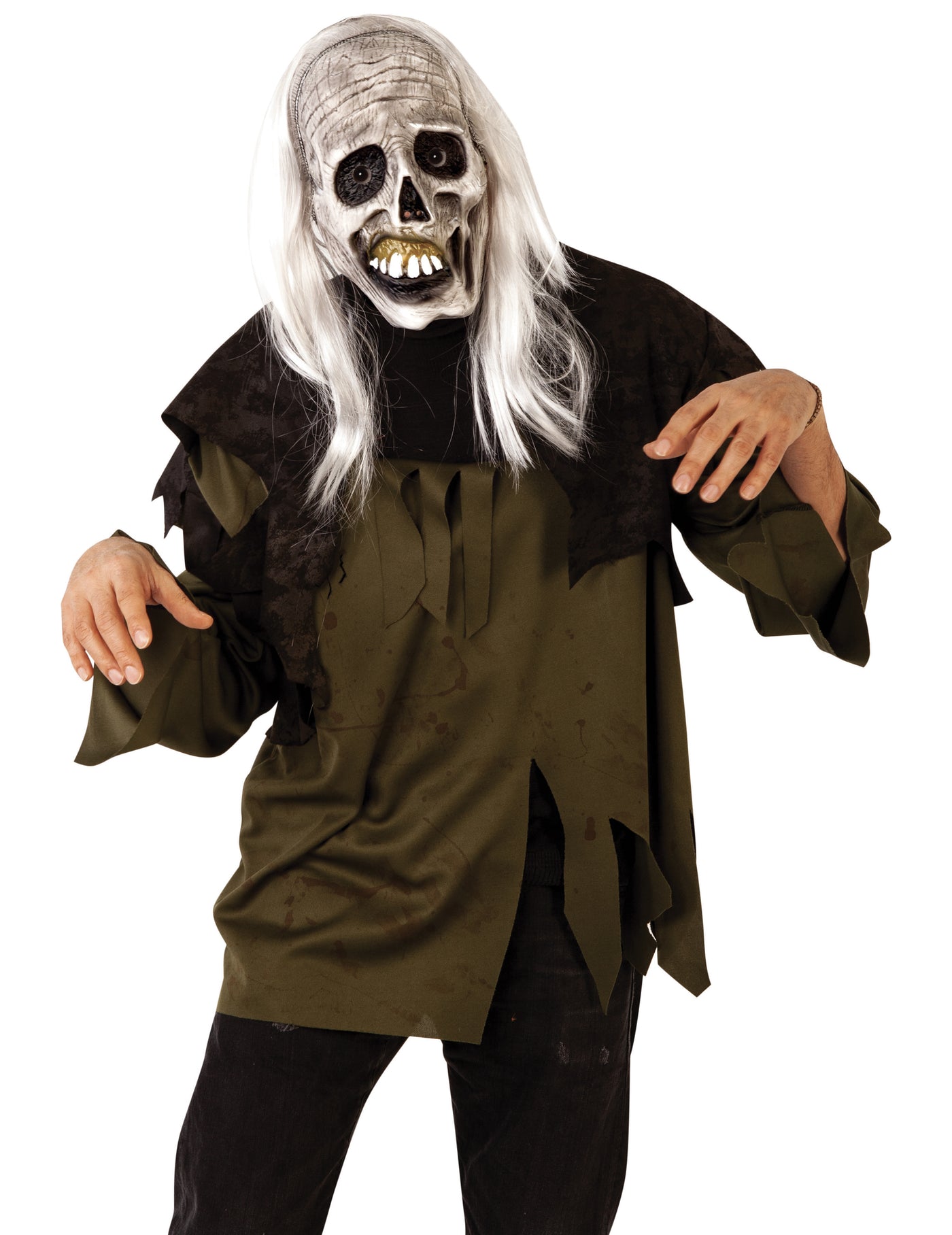 Masque et perruque zombie adulte