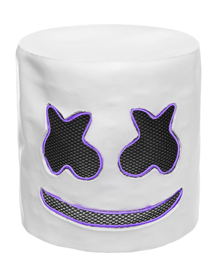 Masque DJ guimauve led violet adulte