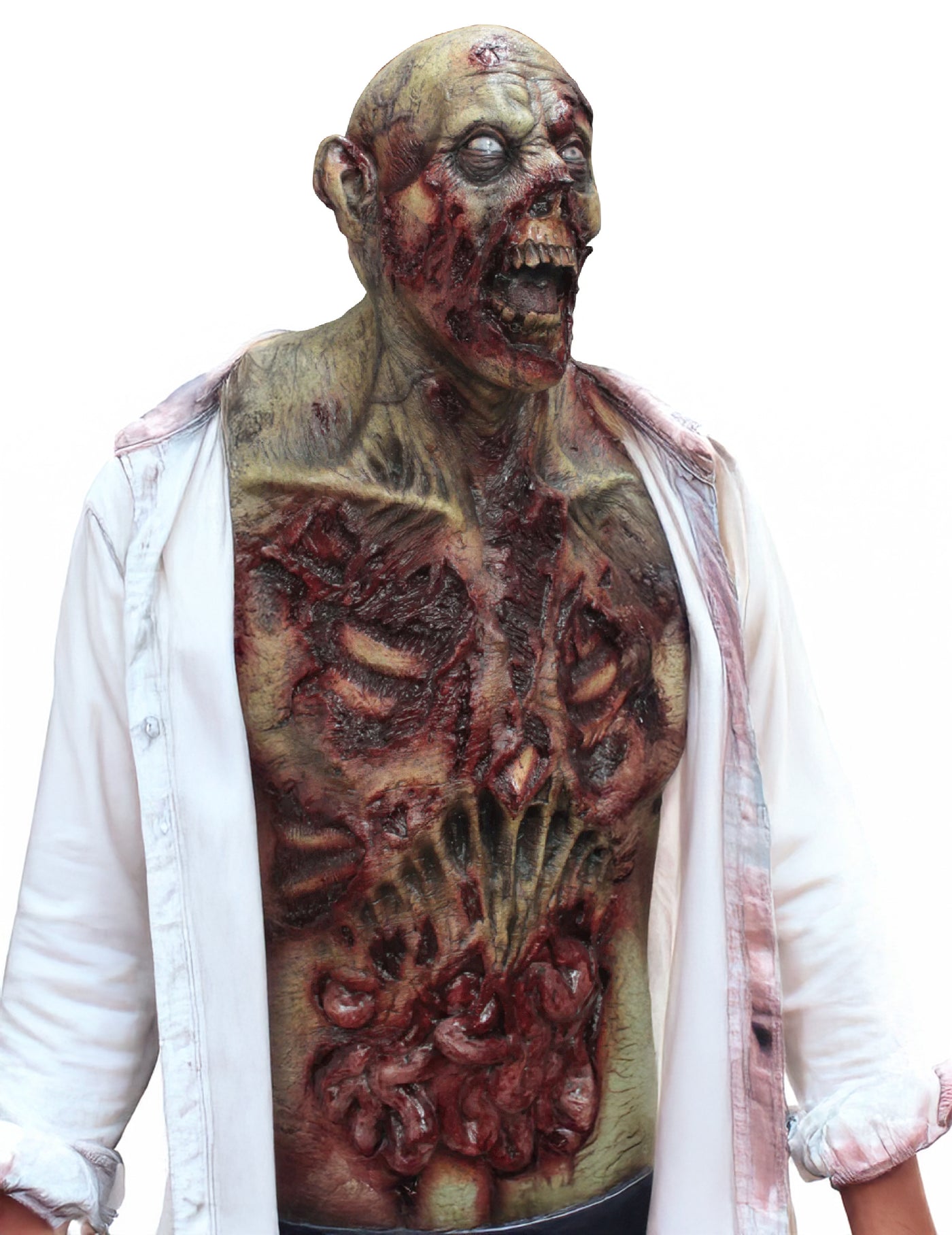 Masque intégral et buste zombie adulte