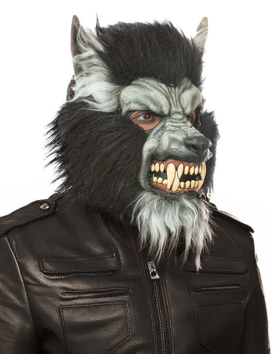 Masque intégral loup garou gris adulte