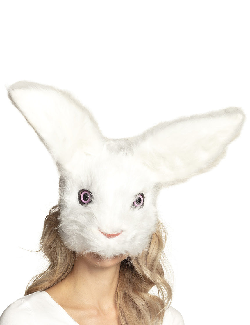 Masque lapin peluche adulte