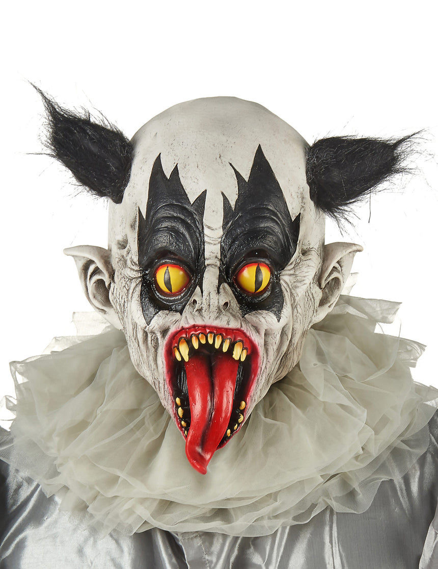 Masque latex clown noir et blanc adulte